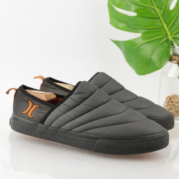Hurley Mens Puff Chukka Slip On Shoe Size 8.5 Gray Nylon Quilted Casual Winter - Picture 1 of 11